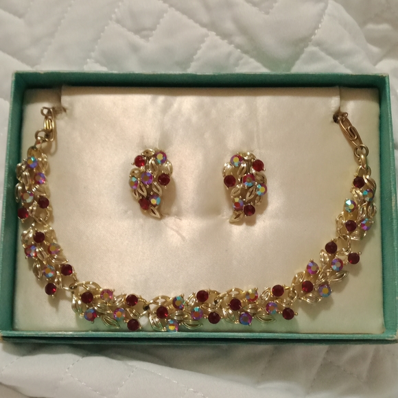 Vintage Loaner Coker And Earrings. - Picture 1 of 14